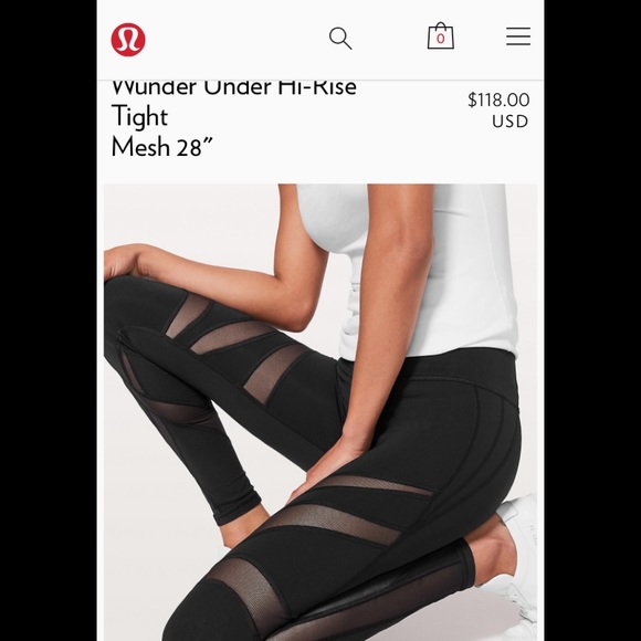 lululemon athletica Pants - Lululemon Wunder under High Rise tight mesh